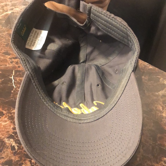 Cabela’s Men’s Gray Gold Baseball Cap Mesh Back OC Sports OSFM Snapback Hat - Picture 11 of 11